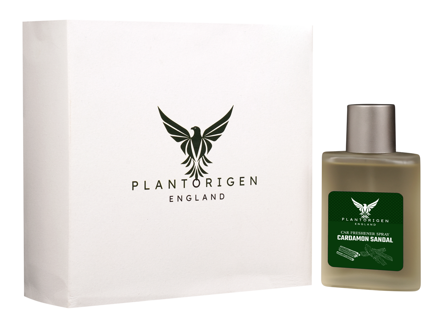 PlantOrigen Plant Based Non Electric Non Toxic Aromatherapy Essential Oils Car Air Spray Fresheners Cardamon Sandal