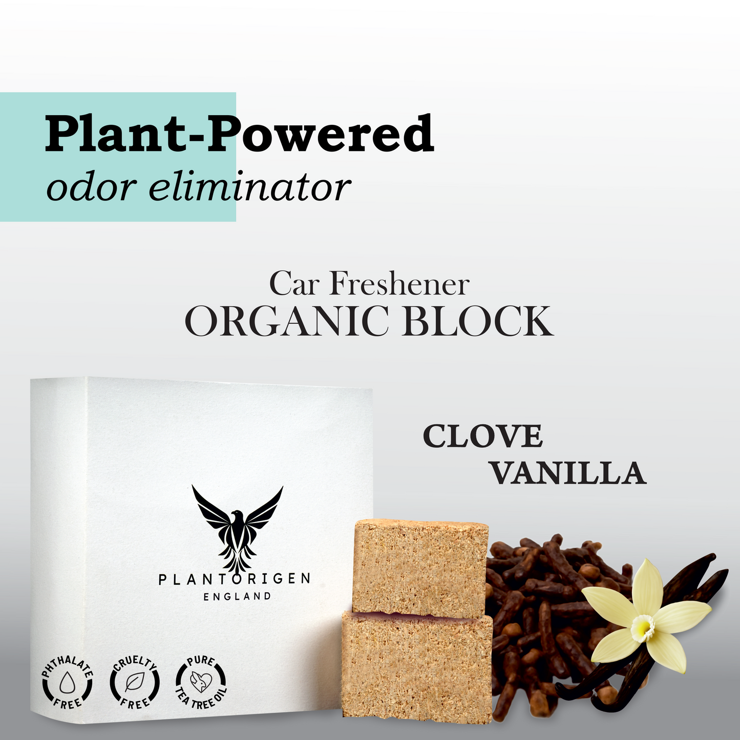 PlantOrigen Plant Based Non Electric Non Toxic Aromatherapy Essential Oils Car Air Spray Fresheners Clove Vanilla