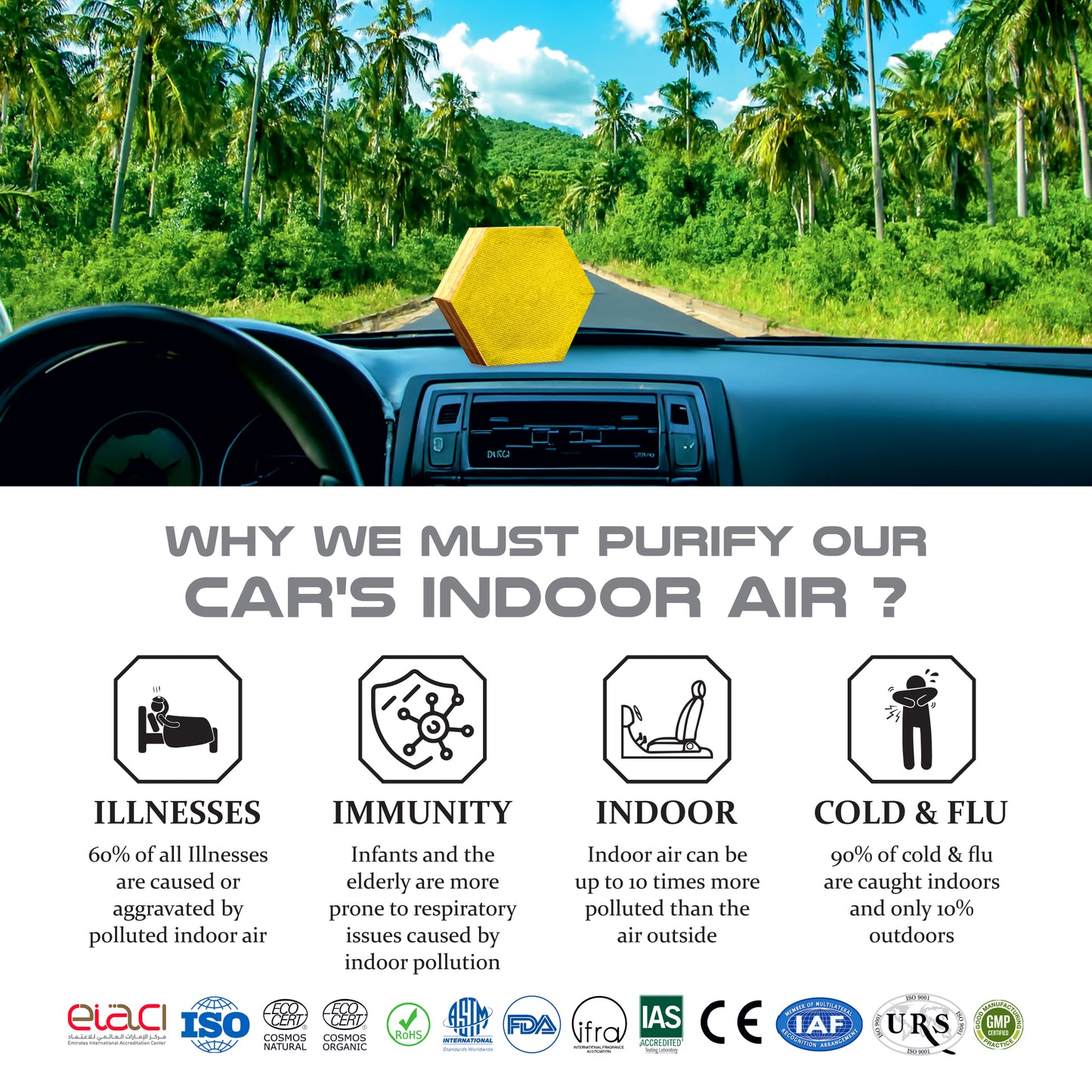 Plant Origen Plant Based Non Electric Non Toxic Aerospace Grade Hybrid SYS Car Air Purifiers
