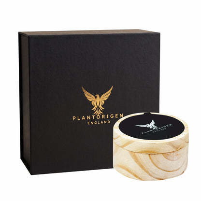 Plant Based Car Freshener Wooden Container Natural Gel | Patented | Aromatherapy | Mandarin Patchouli