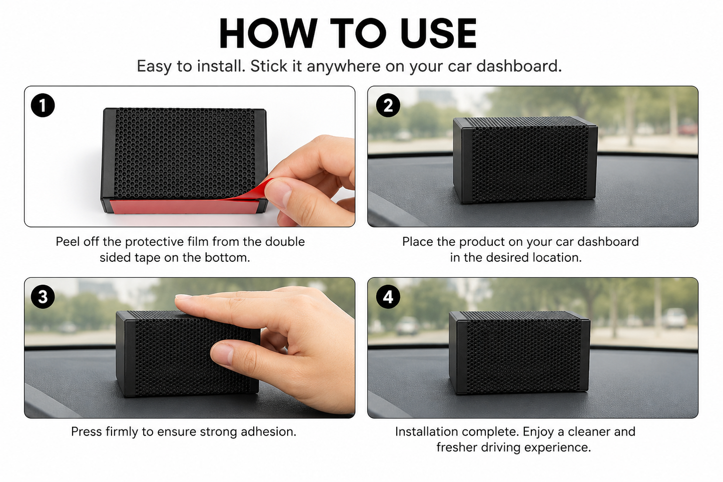 Plant Based Hybrid SYS Car Purifier | Aerospace Grade | Patented Formula | Matt Black Metal