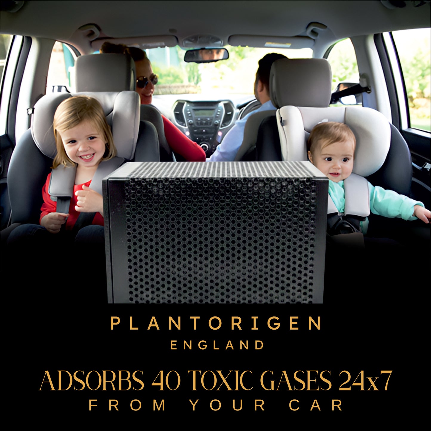 Plant Based Hybrid SYS Car Purifier | Aerospace Grade | Patented Formula | Matt Black Metal