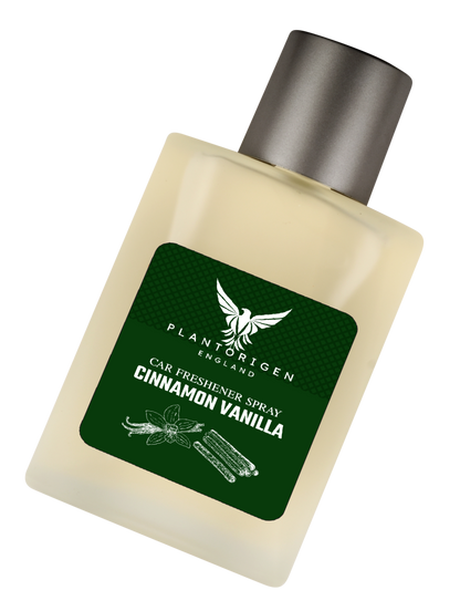 PlantOrigen Plant Based Non Electric Non Toxic Aromatherapy Essential Oils Car Air Spray Fresheners Cinnamon Vanilla