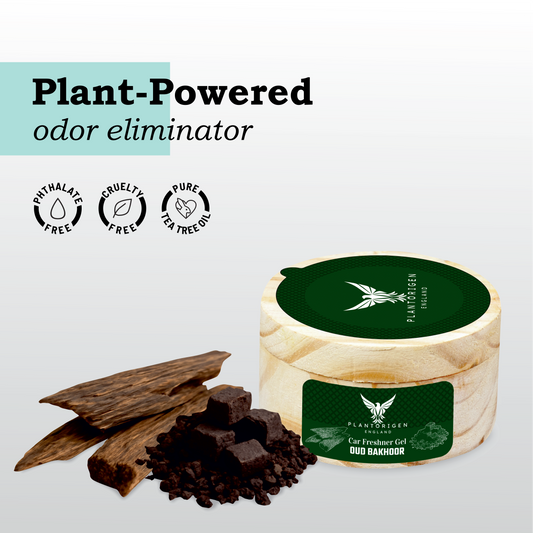 PlantOrigen Plant Based Non Electric Non Toxic Aromatherapy Essential Oils Car Air Gel Fresheners Oud Bakhoor