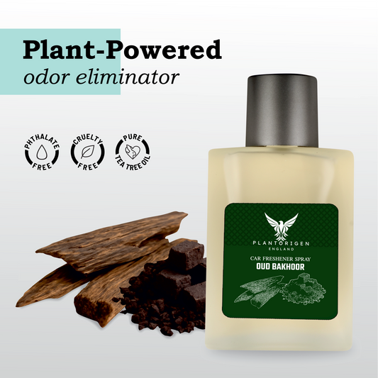 PlantOrigen Plant Based Non Electric Non Toxic Aromatherapy Essential Oils Car Air Spray Fresheners Oud Bakhoor