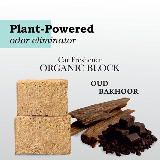 PlantOrigen Plant Based Non Electric Non Toxic Aromatherapy Essential Oils Car Air Organic Block Fresheners Oud Bakhoor