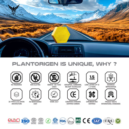 Plant Origen Plant Based Non Electric Non Toxic Aerospace Grade Hybrid SYS Car Air Purifiers 