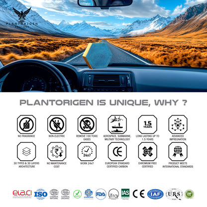 Plant Origen Plant Based Non Electric Non Toxic Aerospace Grade Hybrid SYS Car Air Purifiers 